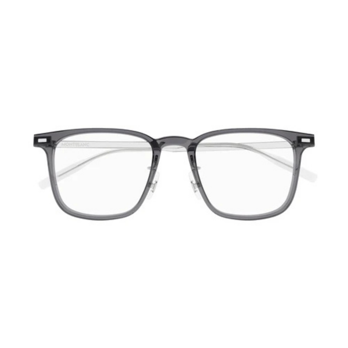 Montblanc MB0395ON men's square full-rim optical frame front view with injected front and metal temples