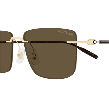 Montblanc MB0429S Unisex Rimless Metal Sunglasses