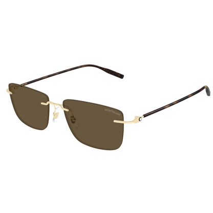 Montblanc MB0429S Unisex Rimless Metal Sunglasses