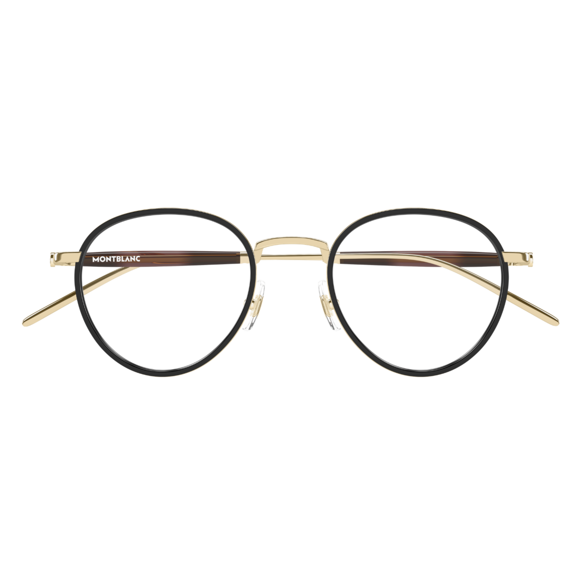 Montblanc MB0442O men's round metal optical frame with premium luxury styling