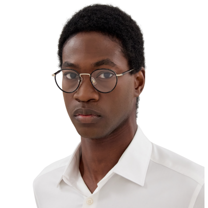 Montblanc MB0442O men's round metal optical frame with premium luxury styling