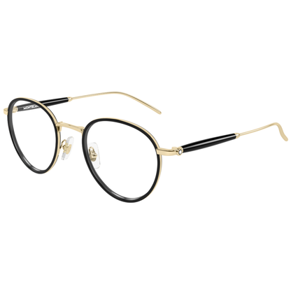 Montblanc MB0442O men's round metal optical frame with premium luxury styling