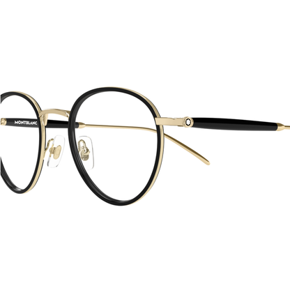 Montblanc MB0442O men's round metal optical frame with premium luxury styling