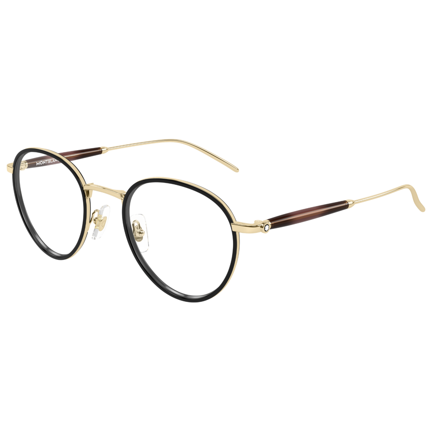 Montblanc MB0442O men's round metal optical frame with premium luxury styling