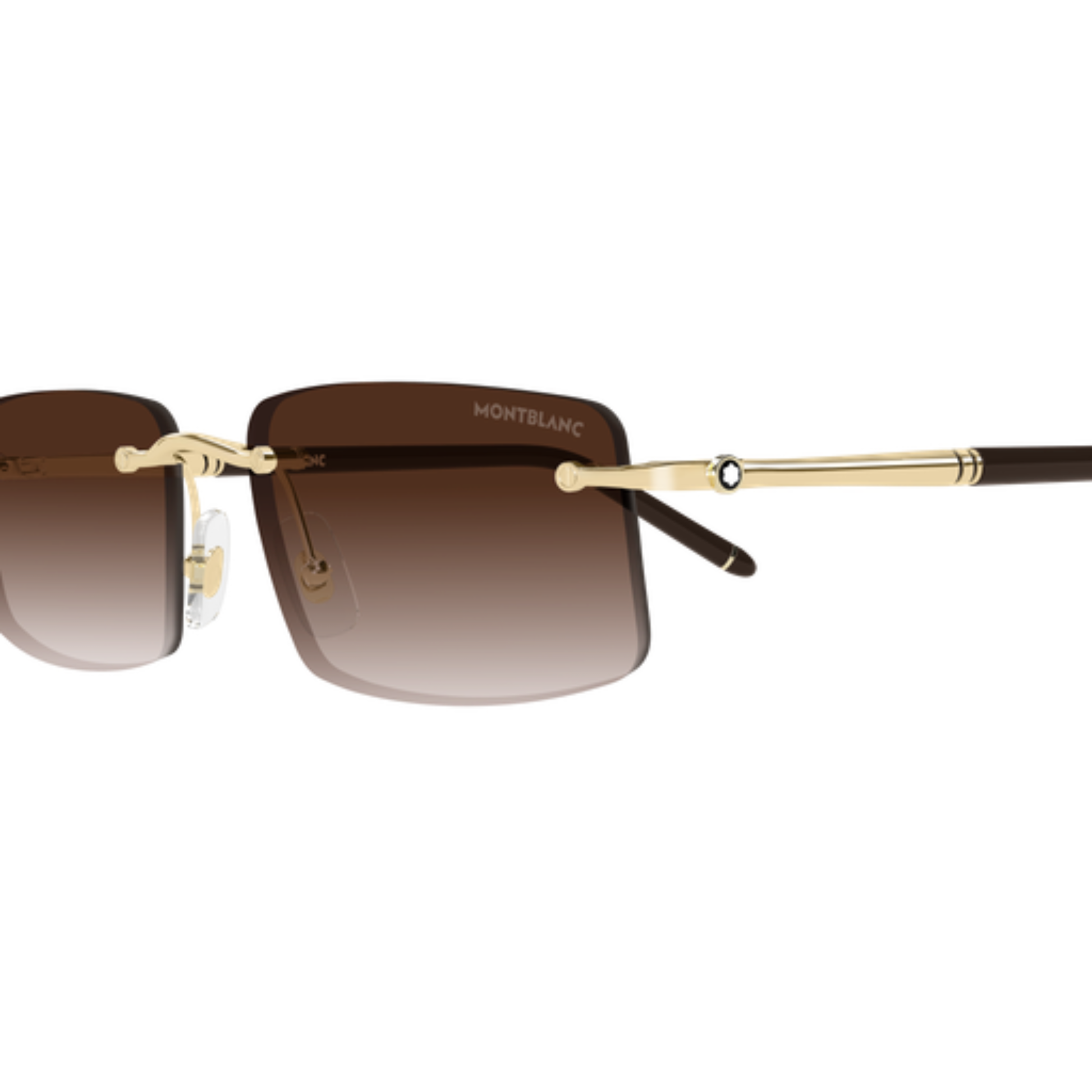 Montblanc MB0443S Black Sunglasses side profile luxury designer eyewear