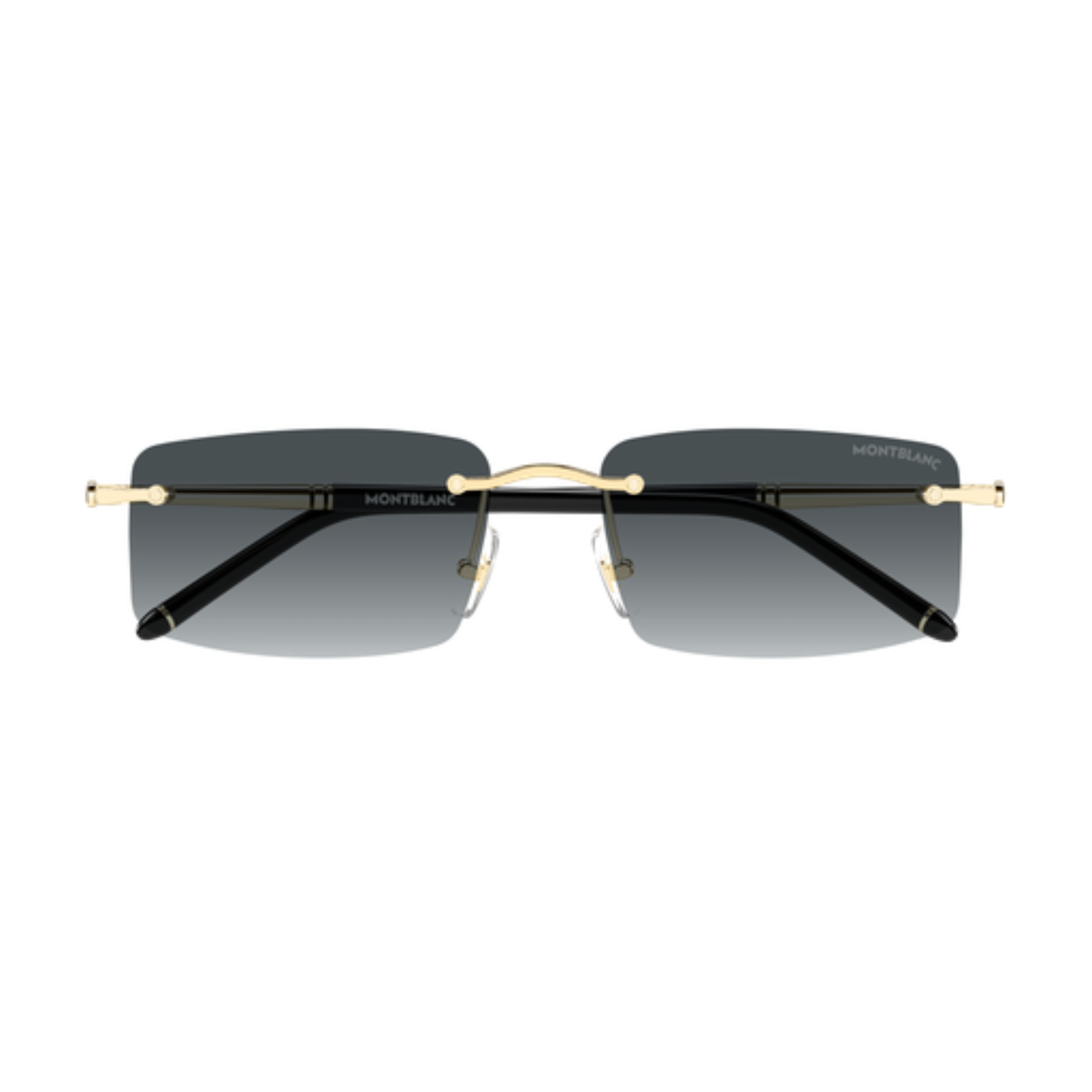 Montblanc MB0443S Black Sunglasses front view rectangle acetate eyewear