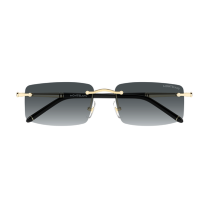 Montblanc MB0443S Black Sunglasses front view rectangle acetate eyewear