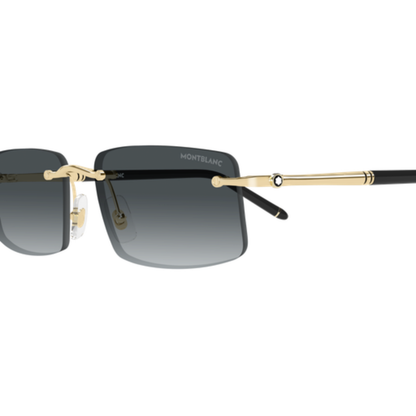 Montblanc MB0443S Black Sunglasses angled premium acetate frame
