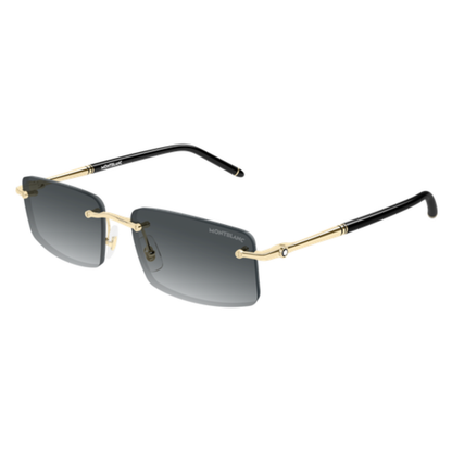 Montblanc MB0443S Black Sunglasses front view rectangle acetate eyewear