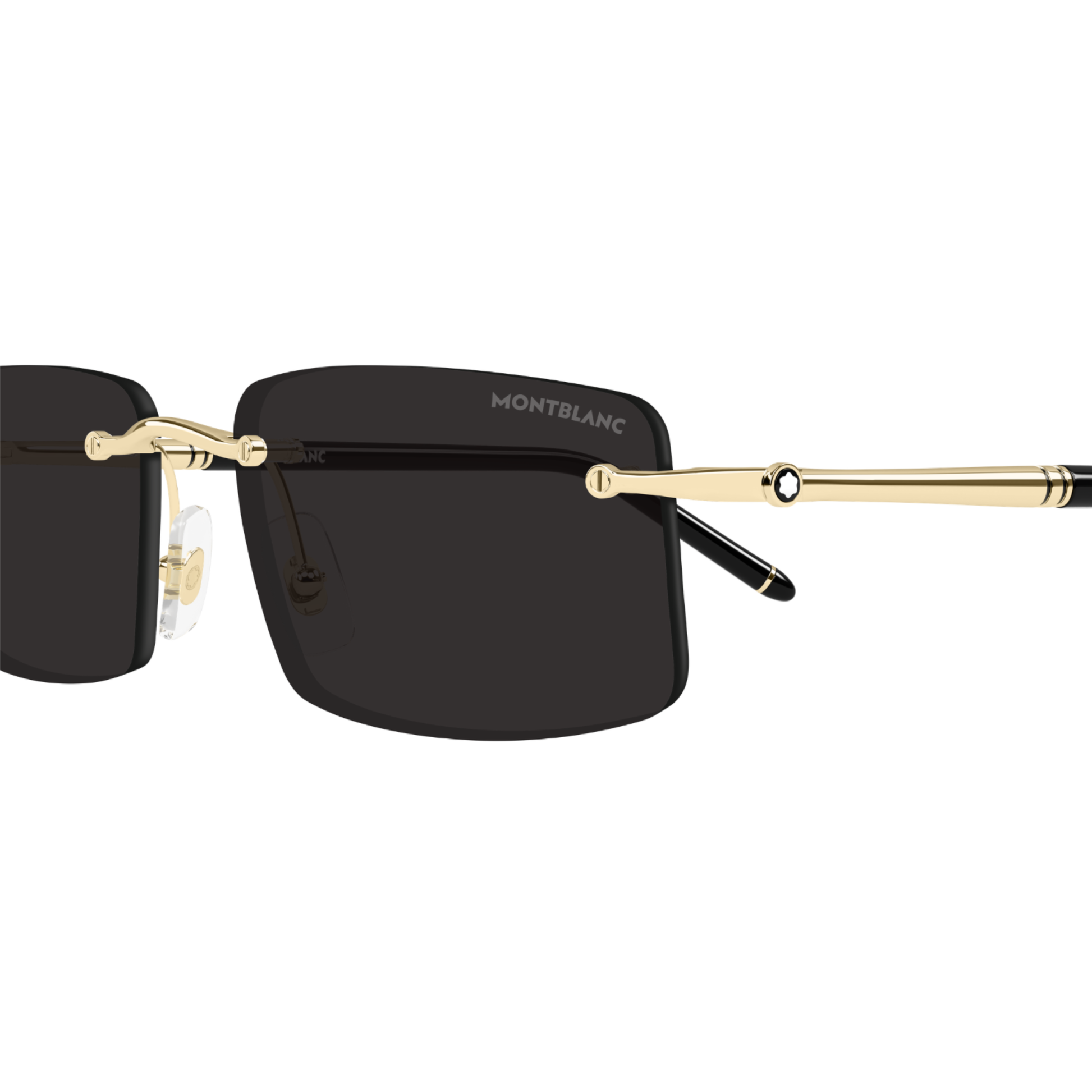 Montblanc MB0443S Black Sunglasses side profile luxury designer eyewear