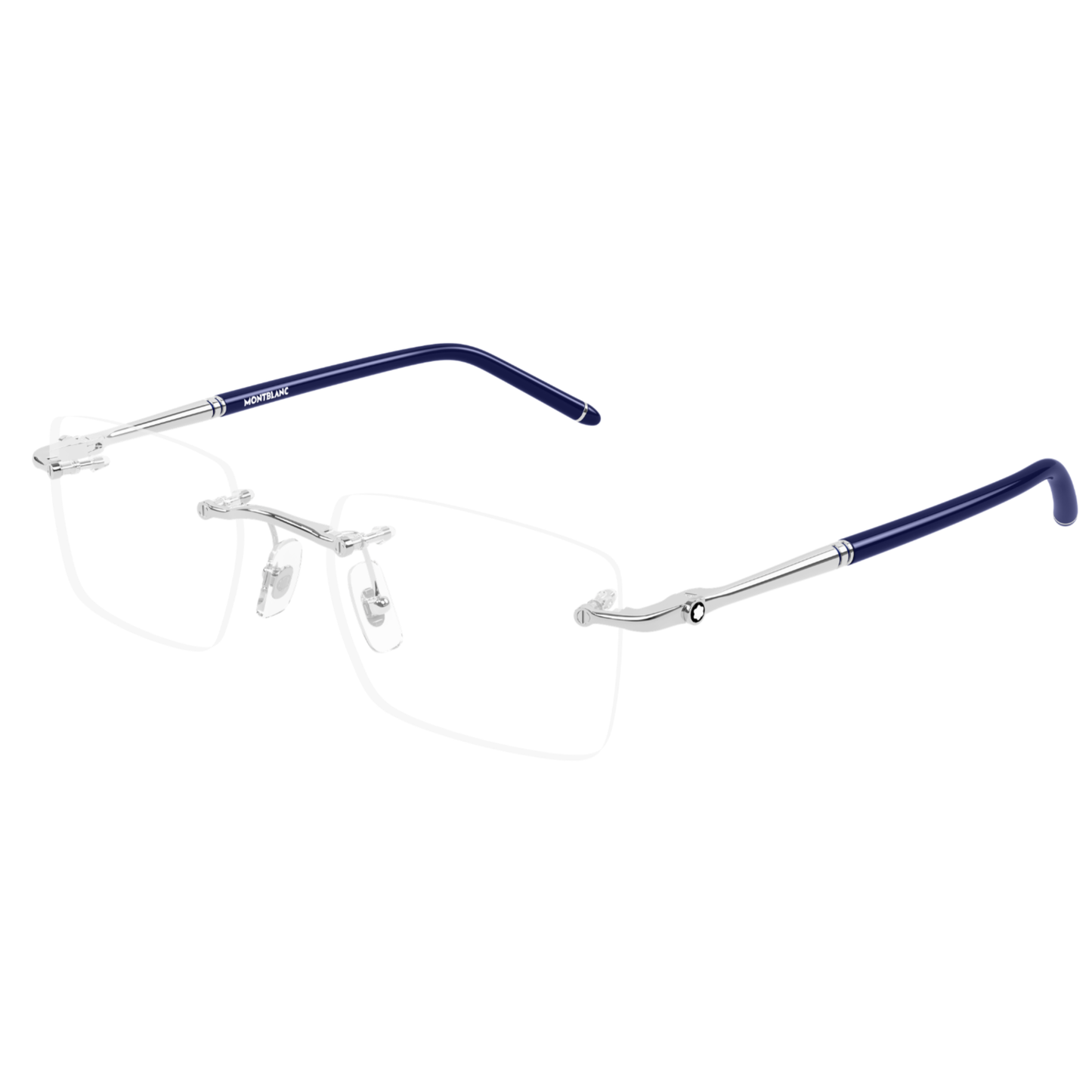 Montblanc MB0444O Rimless Rectangle Eyeglasses Side View