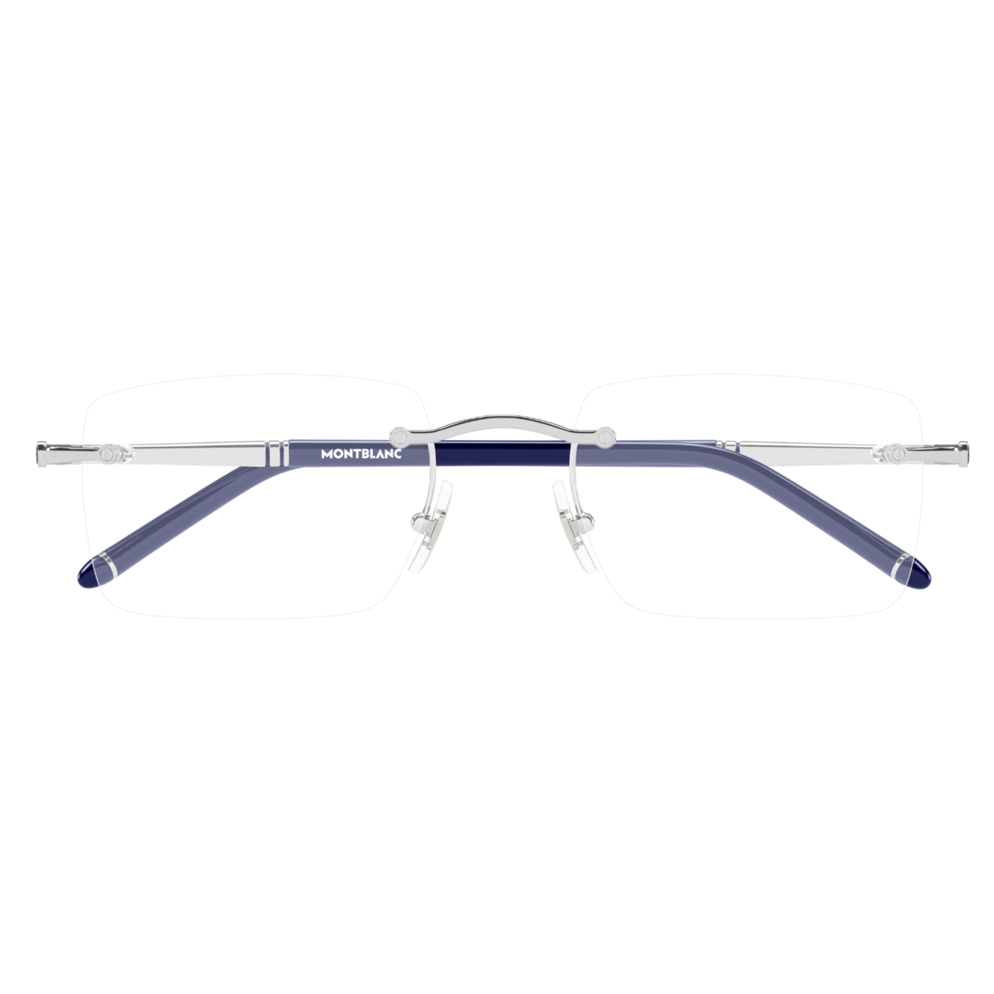 Montblanc MB0444O Rimless Rectangle Eyeglasses Front View