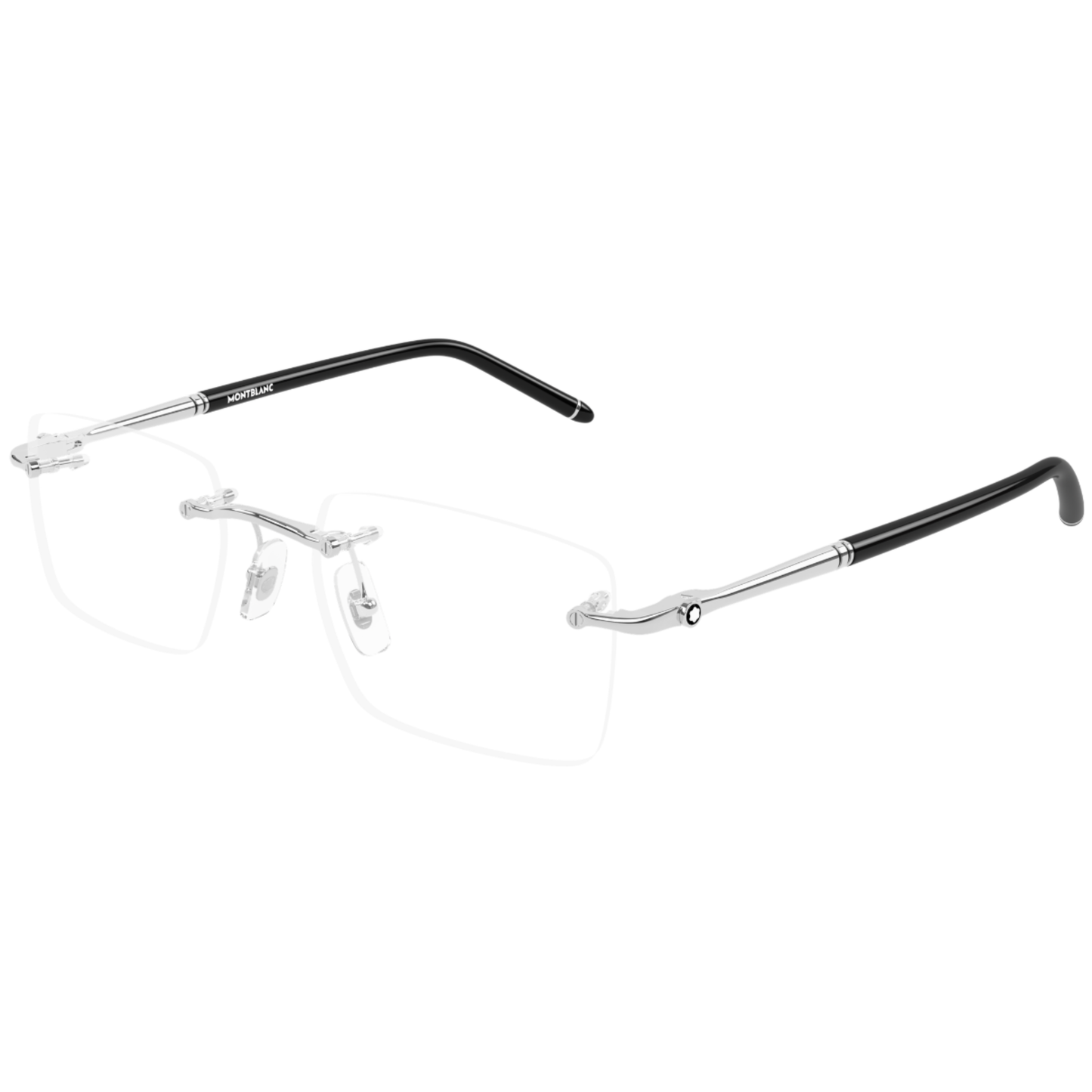 Montblanc MB0444O Rimless Rectangle Eyeglasses Side View