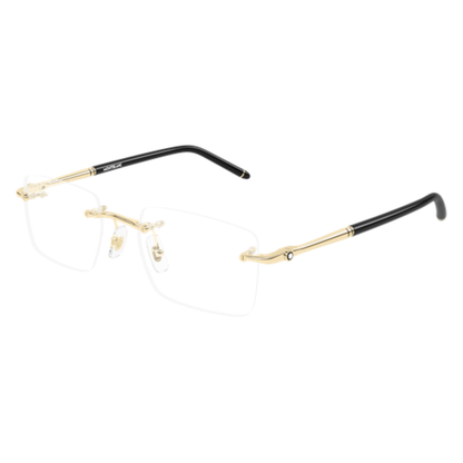 Montblanc MB0444O Rimless Rectangle Eyeglasses Side View