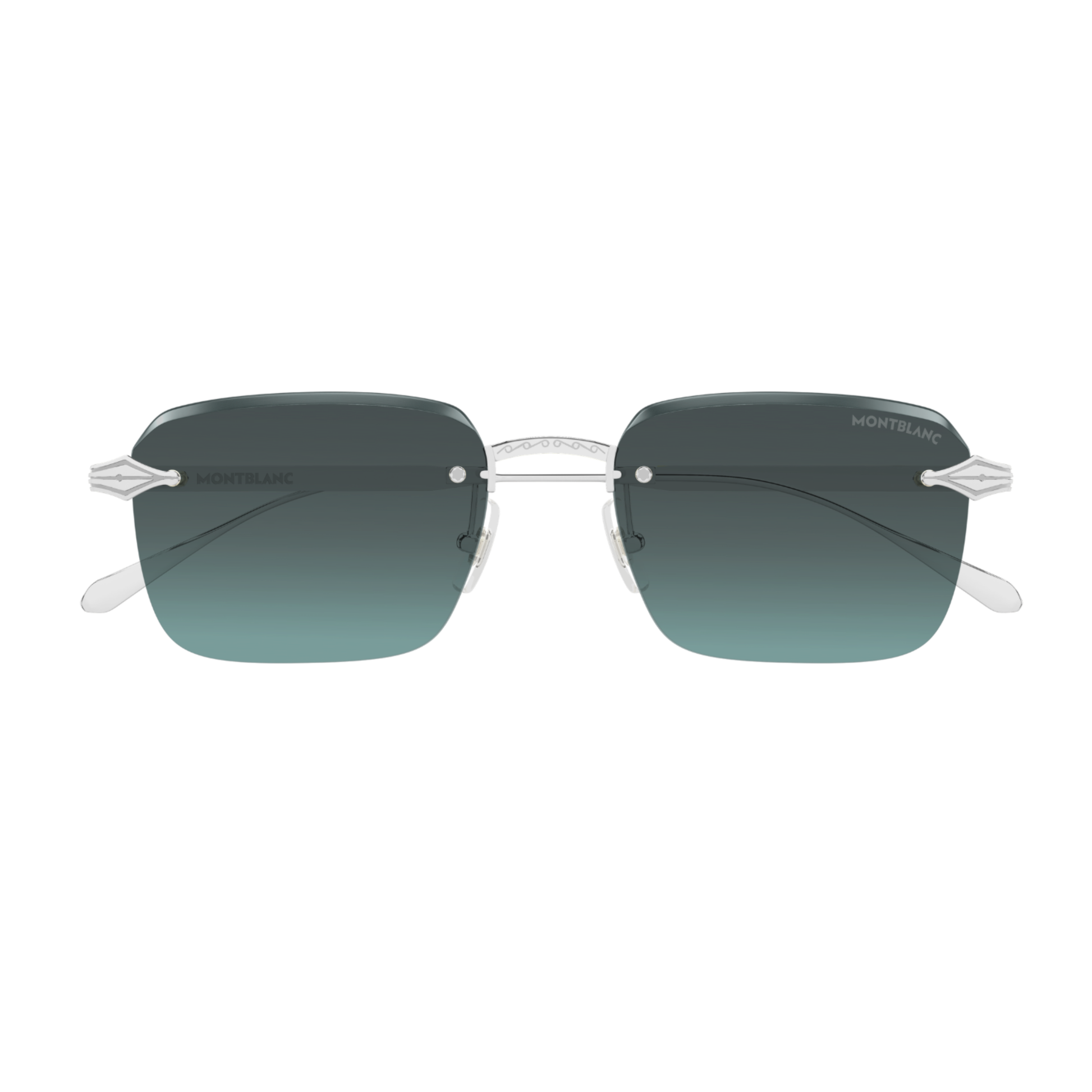 Montblanc MB0456S Unisex Rimless Metal Sunglasses