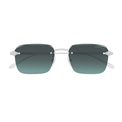 Montblanc MB0456S Unisex Rimless Metal Sunglasses