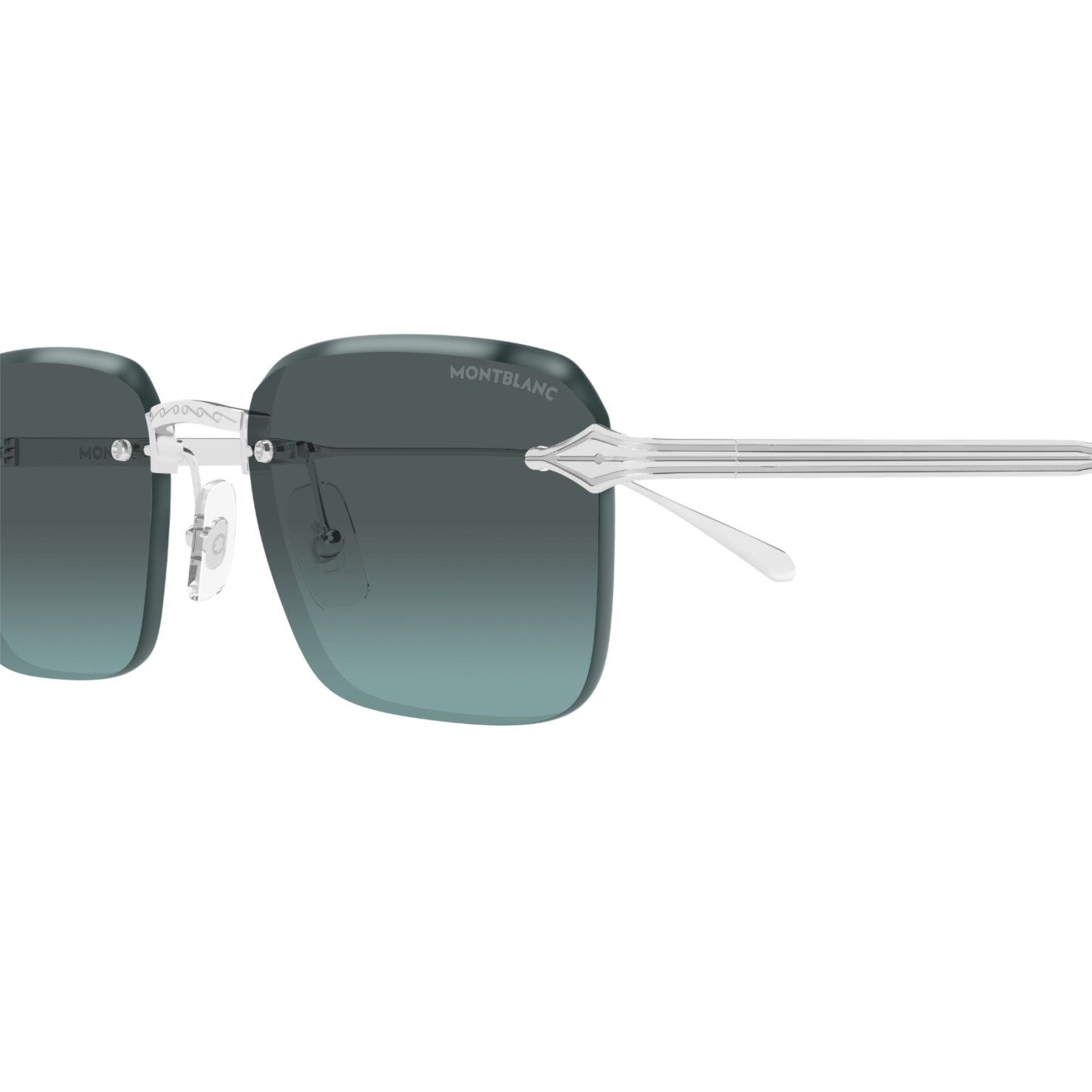 Montblanc MB0456S Unisex Rimless Metal Sunglasses