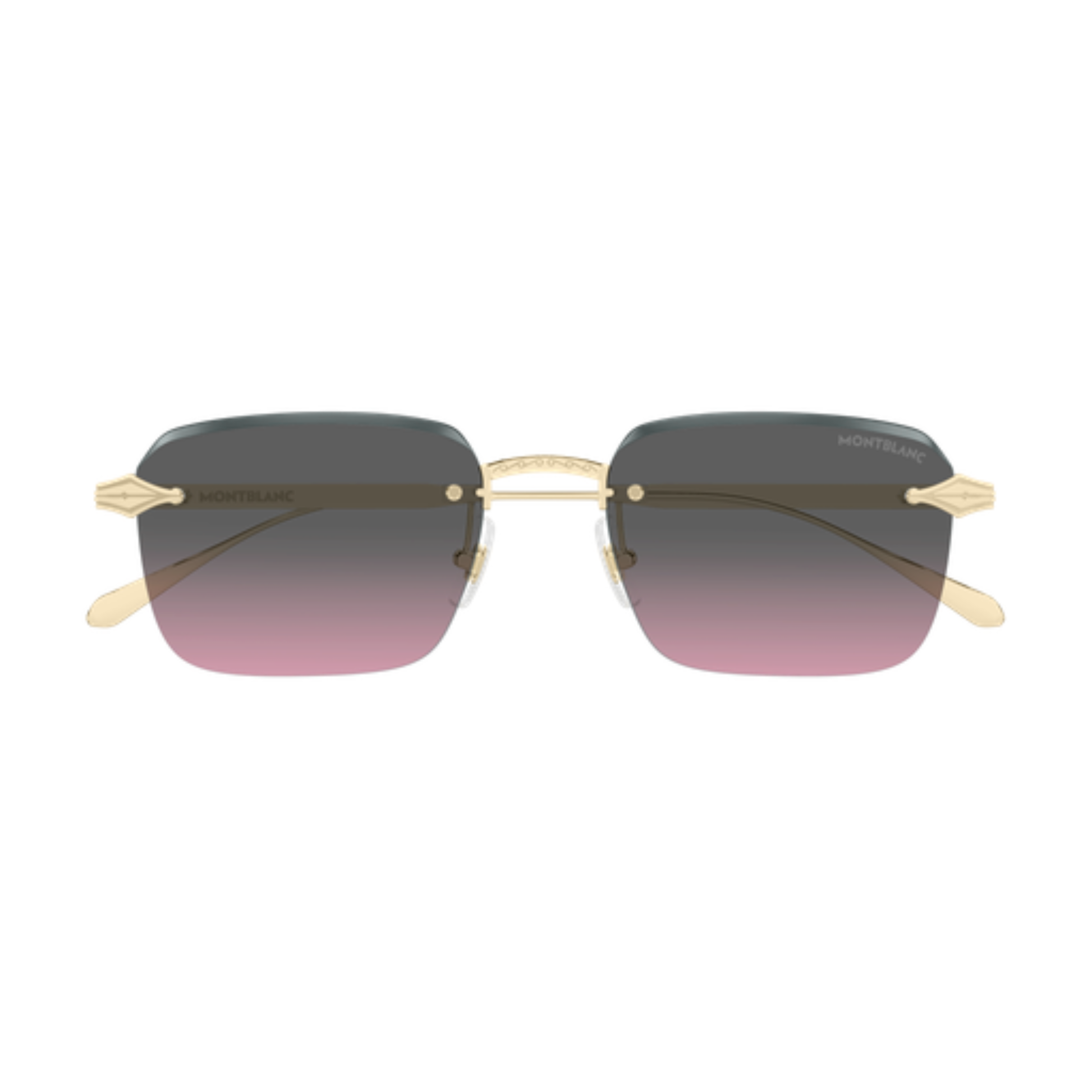 Montblanc MB0456S Unisex Rimless Metal Sunglasses