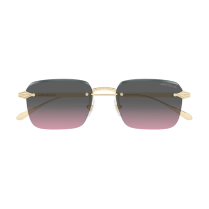 Montblanc MB0456S Unisex Rimless Metal Sunglasses