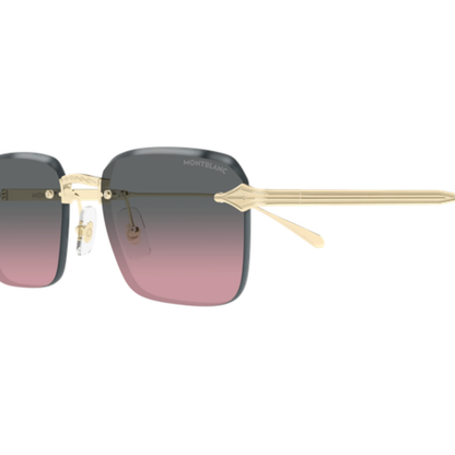 Montblanc MB0456S Unisex Rimless Metal Sunglasses
