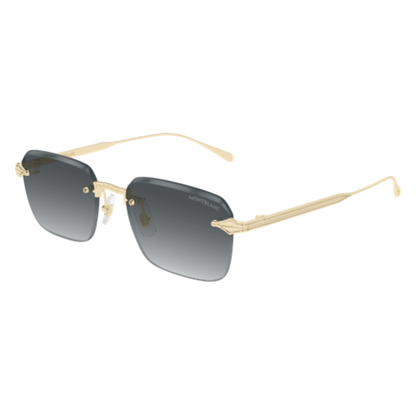 Montblanc MB0456S Unisex Rimless Metal Sunglasses