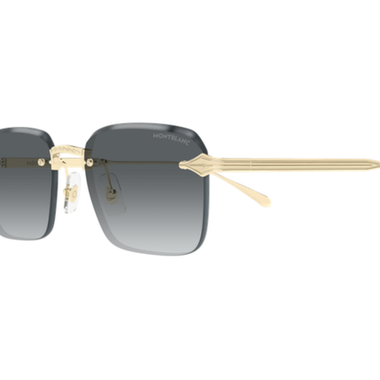 Montblanc MB0456S Unisex Rimless Metal Sunglasses