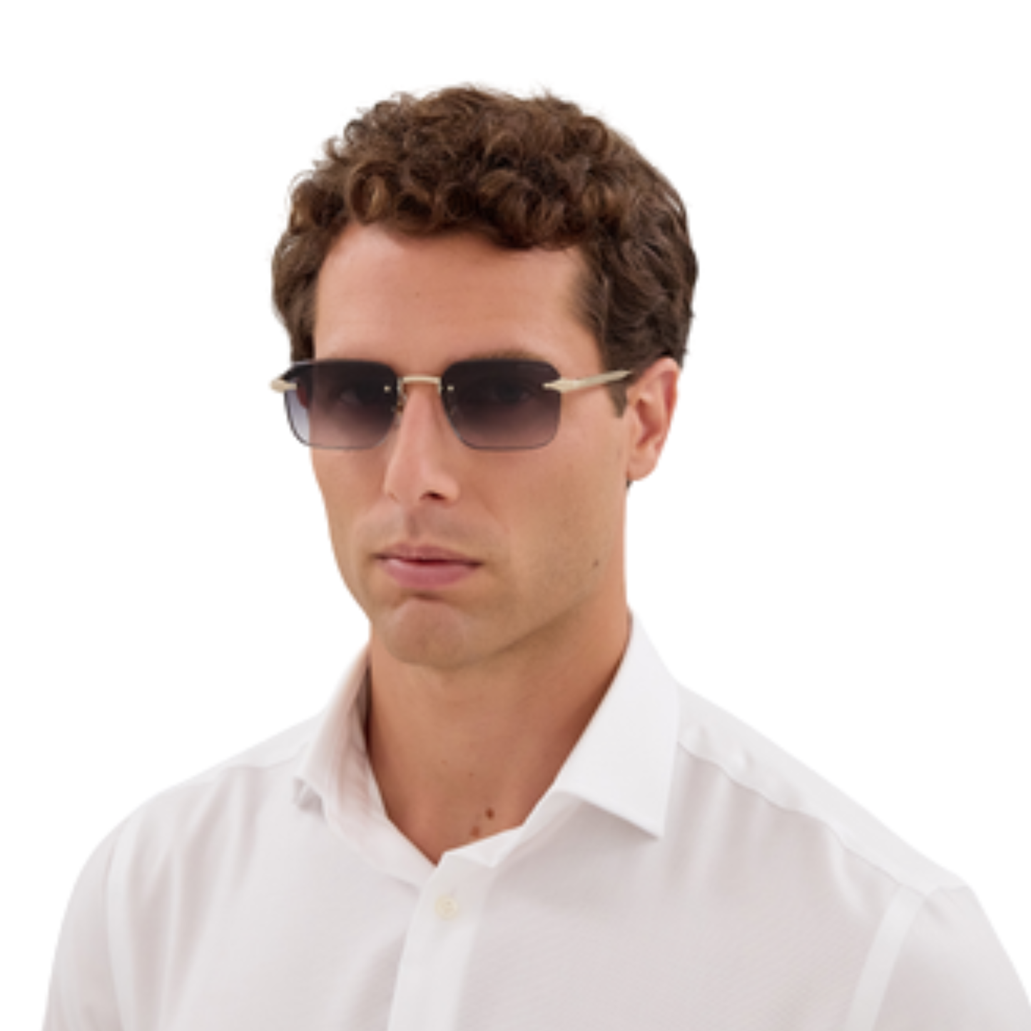 Montblanc MB0456S Unisex Rimless Metal Sunglasses