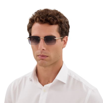 Montblanc MB0456S Unisex Rimless Metal Sunglasses