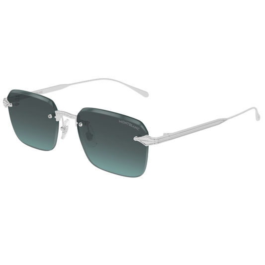 Montblanc MB0456S Unisex Rimless Metal Sunglasses