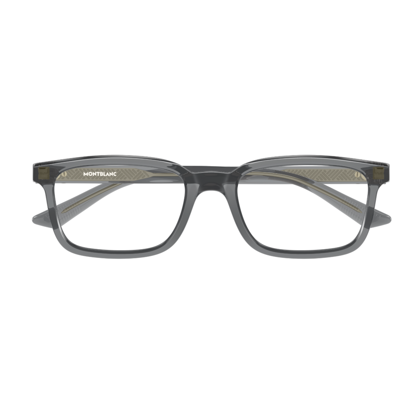 Montblanc MB0458O  rectangle optical frame side profile showing temple detailing