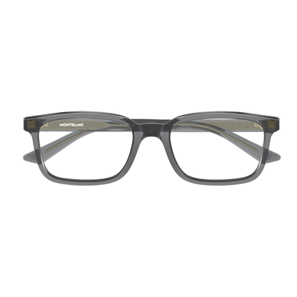 Montblanc MB0458O  rectangle optical frame side profile showing temple detailing