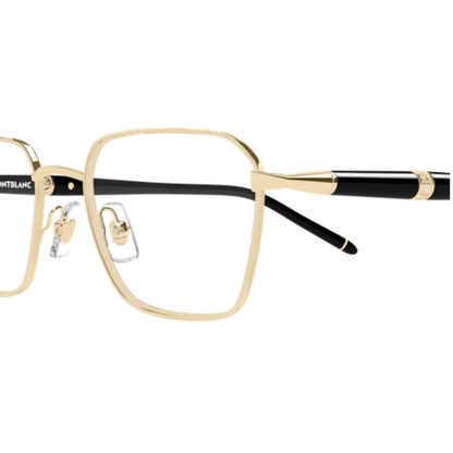 Montblanc MB0485O Optical Frame side profile luxury geometric eyewear
