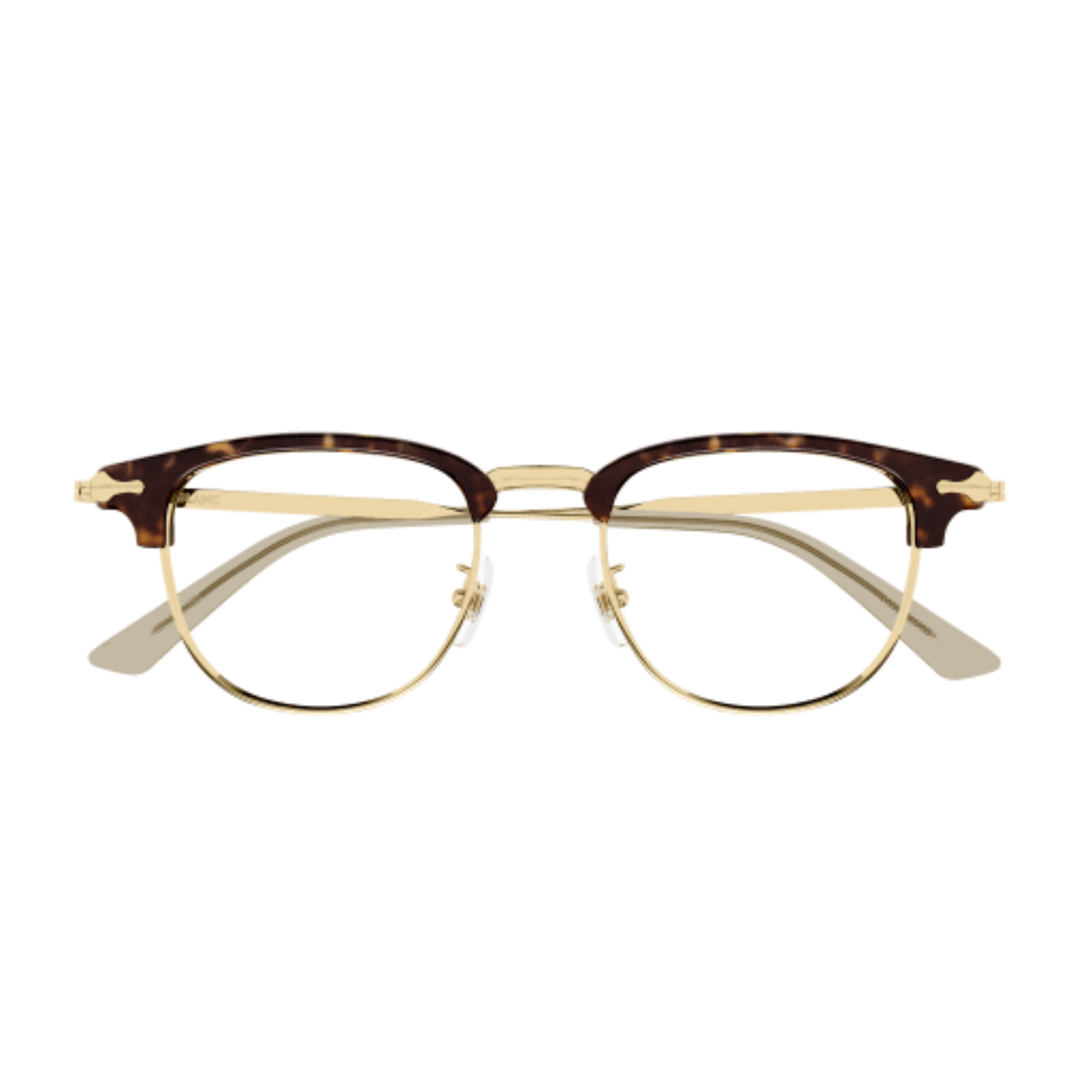 Montblanc unisex metal Clubmaster full rim optical frame front view
