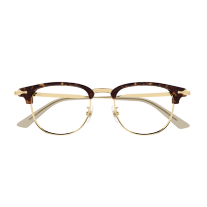 Montblanc unisex metal Clubmaster full rim optical frame front view