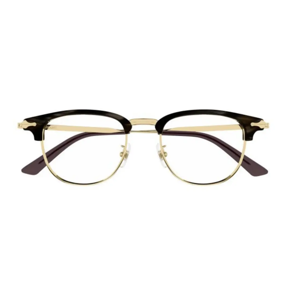 Montblanc unisex metal Clubmaster full rim optical frame front view