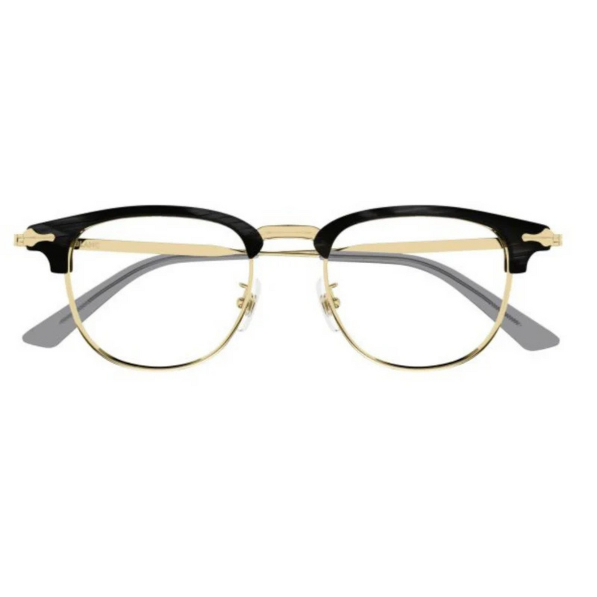 Montblanc MB0364O unisex metal Clubmaster full rim optical frame front view