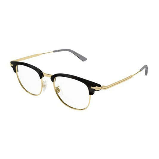 Montblanc unisex metal Clubmaster optical frame side temple profile