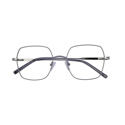 Moore 2 Matte Grey/C5 designer rectangular optical frame with lightweight full-rim construction and modern everyday eyewear styling.