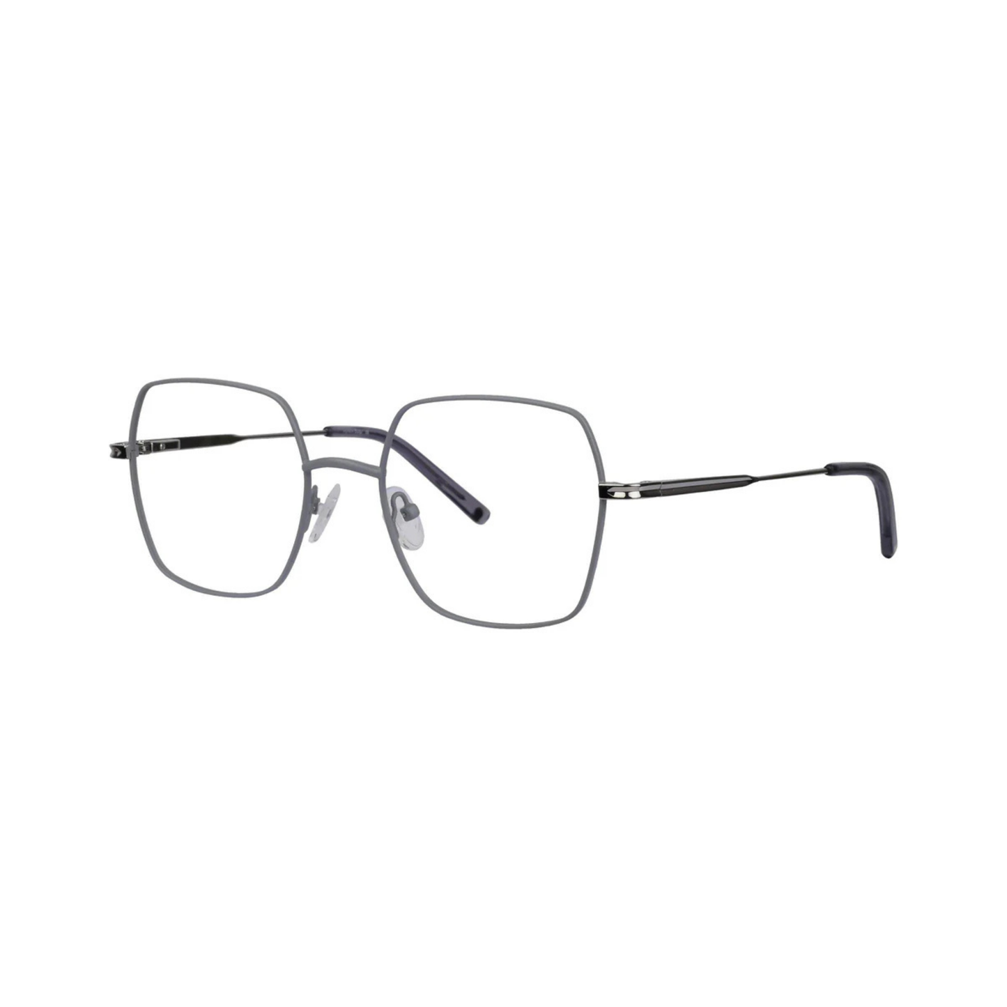 Moore 2 Matte Grey/C5 designer rectangular optical frame with lightweight full-rim construction and modern everyday eyewear styling.