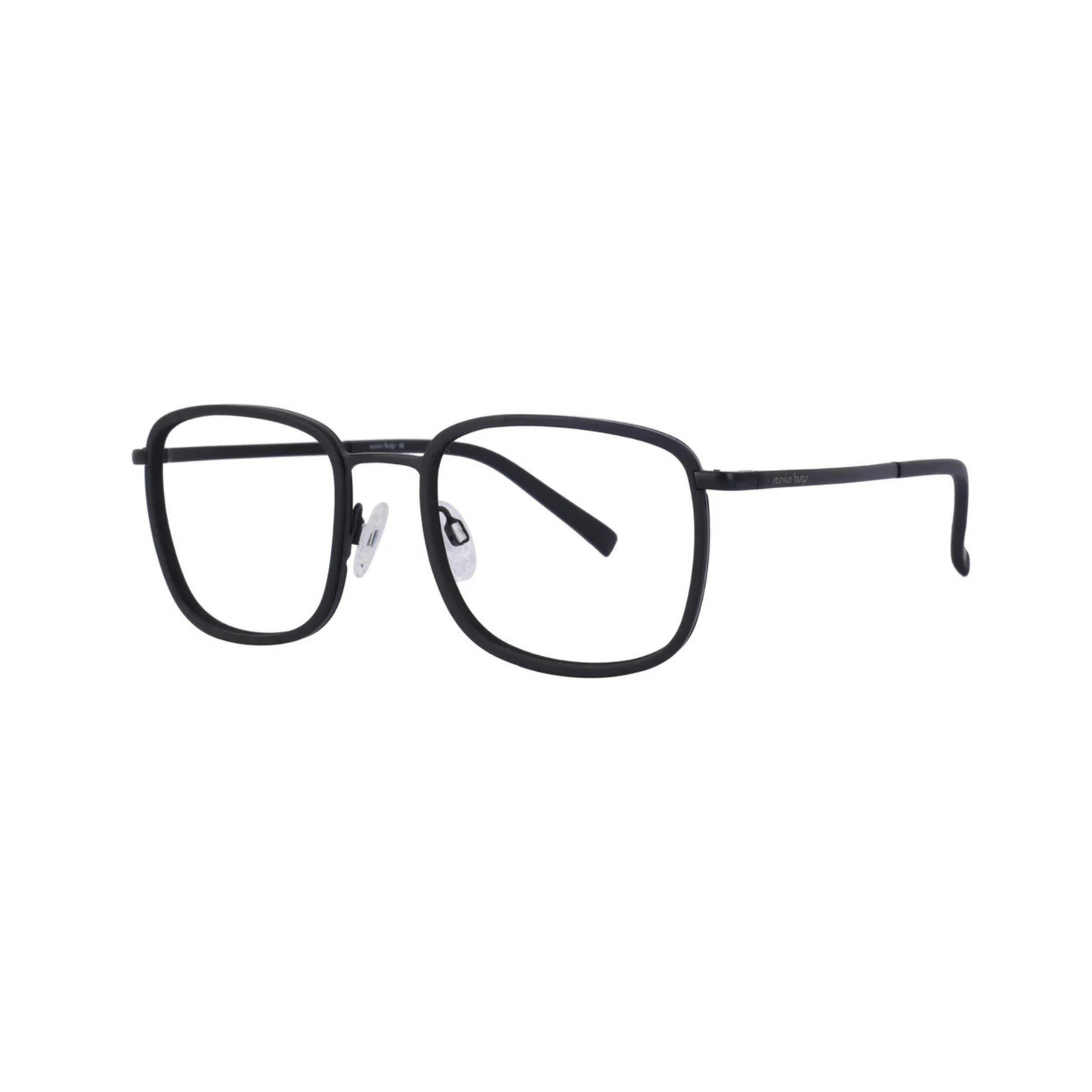 Naples 1 Matte Black/C3  designer round optical frame with lightweight full-rim construction and stylish everyday prescription eyewear.