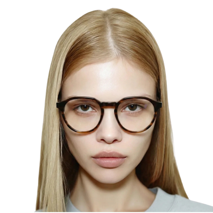 Nigel Round Acetate Frame Model View.