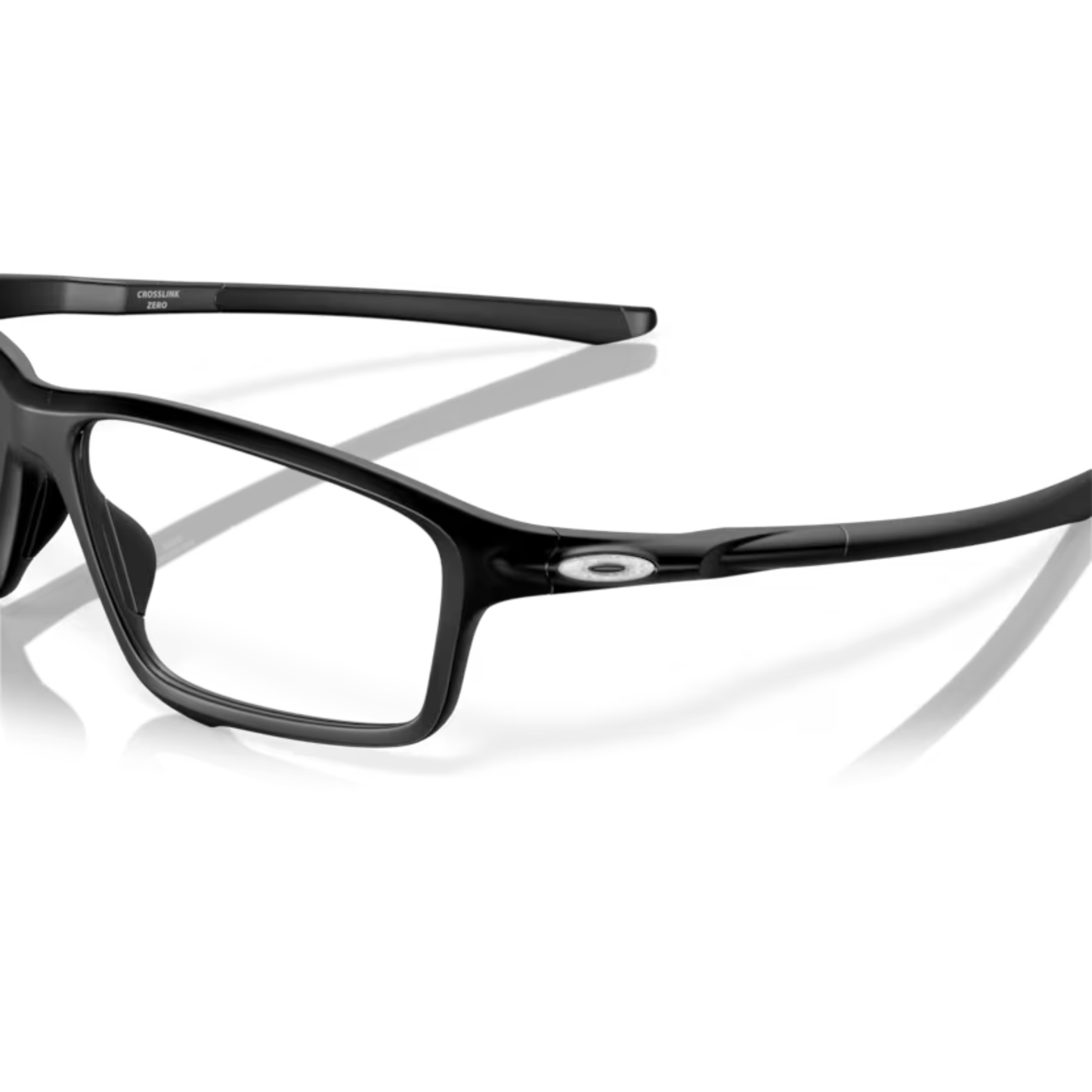 SatinBlack07 Oakley Crosslink Zero OO8076 men’s rectangular optical frame in lightweight O Matter material