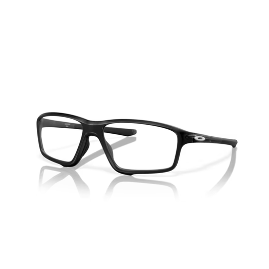 SatinBlack07 Oakley Crosslink Zero OO8076 men’s rectangular optical frame in lightweight O Matter material