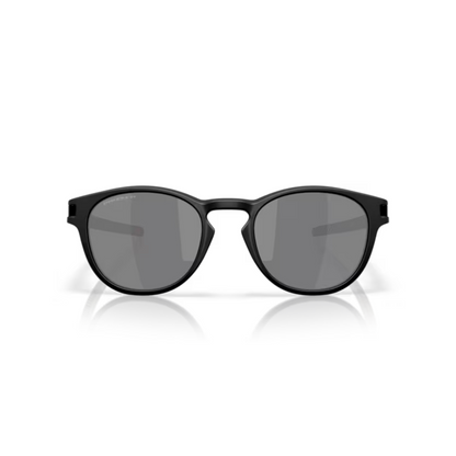 Oakley OO9265 MatteBlack74 Latch lifestyle sunglasses with lightweight O Matter frame and modern round-inspired styling.