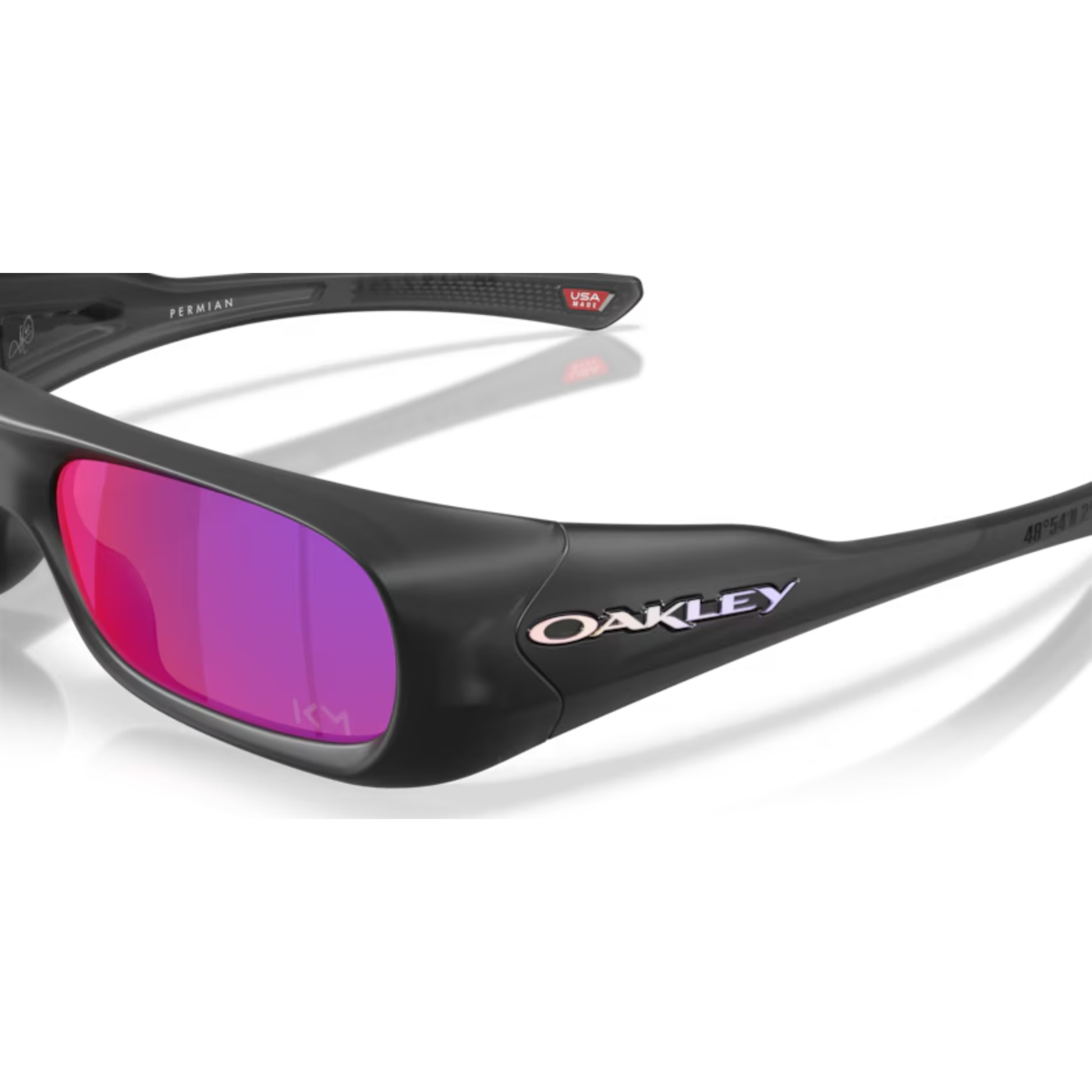 Oakley OO9520 Permian unisex O Matter rectangle sunglasses hinge detail