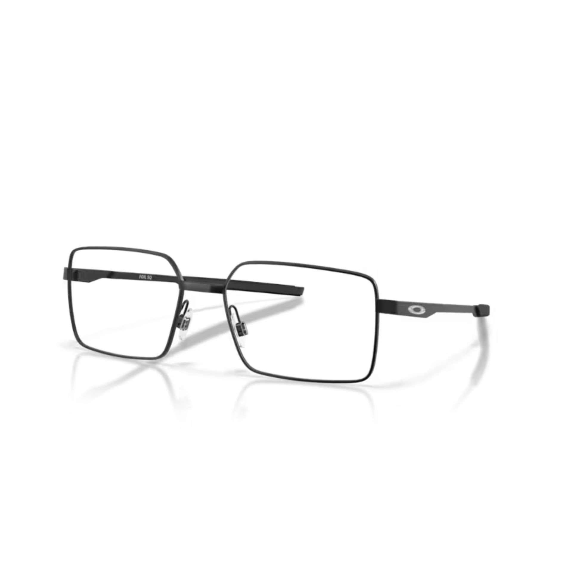 Oakley OX3062 Foil SQ square optical frame in lightweight ™ alloy for prescription lenses. Angle  View