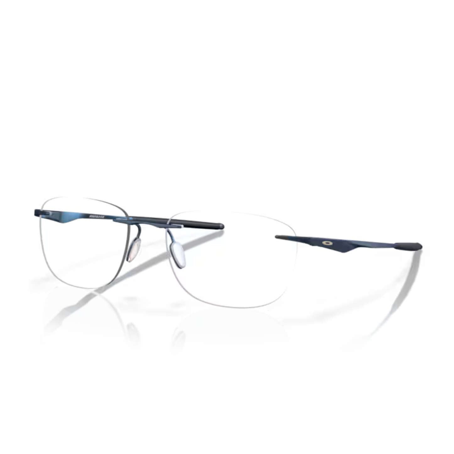 Oakley OX5118 titanium optical frame for men with lightweight full-rim design suitable for prescription lenses. Angle View