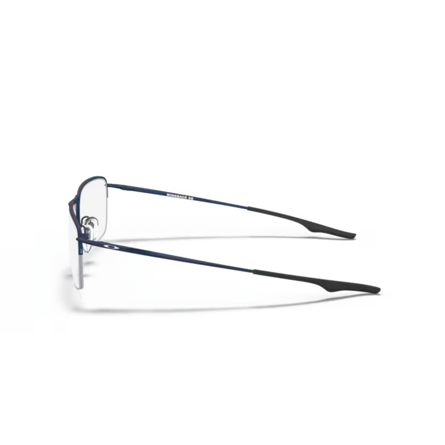 Oakley OX5148 Wingback SQ titanium optical frame featuring a lightweight full-rim Rectangle design for prescription lenses. Side View 