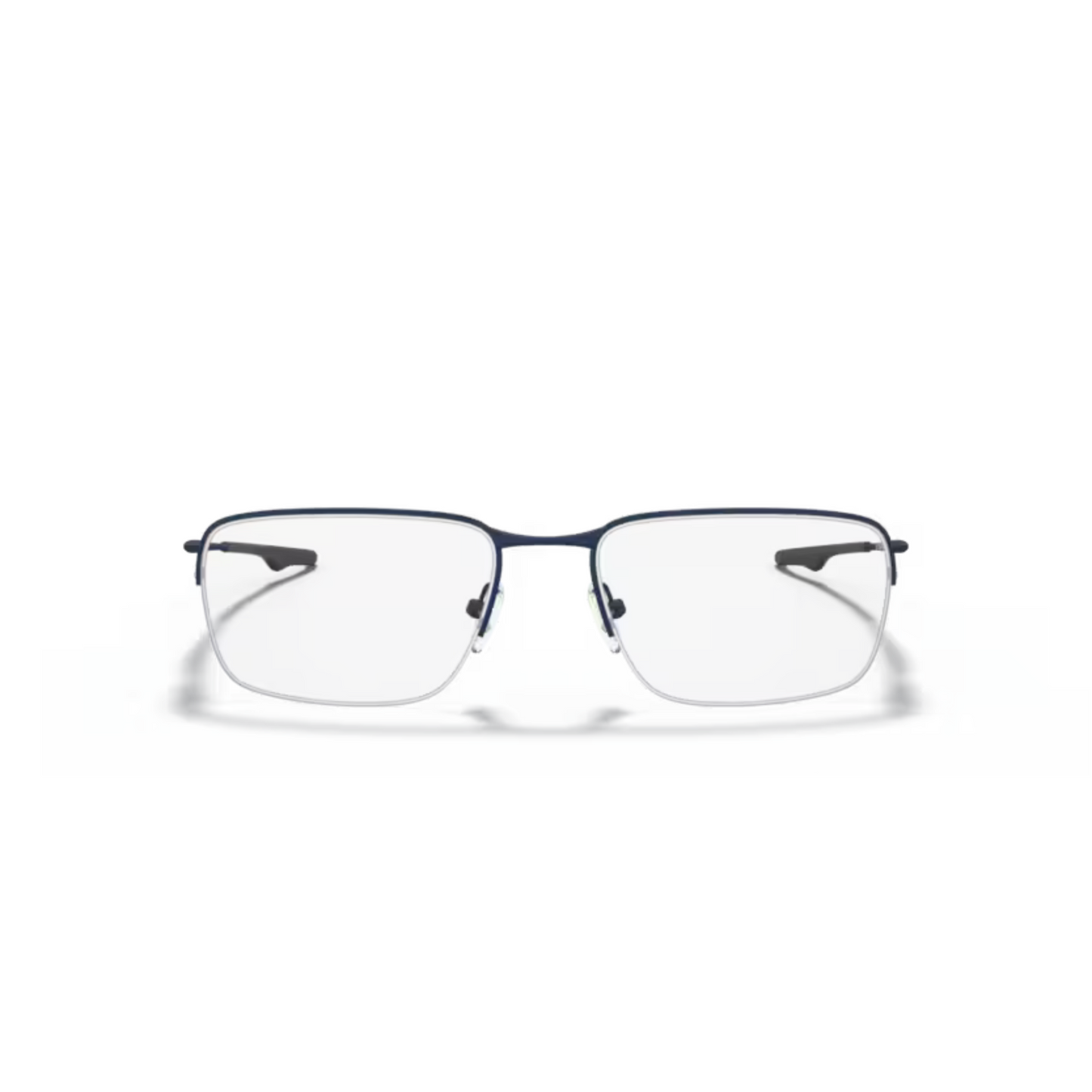 Oakley OX5148 Wingback SQ titanium optical frame featuring a lightweight full-rim Rectangle design for prescription lenses. Front View 