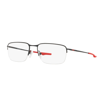 Oakley OX5148 Wingback SQ titanium optical frame featuring a lightweight full-rim Rectangle design for prescription lenses. Angle View 